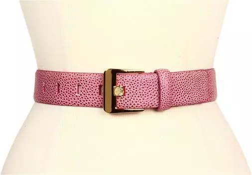 Ремень Vince Camuto 1 3/8" Panel With Logo Prong Buckle, цвет Oxblood