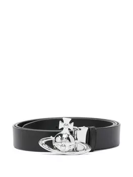 Ремень Vivienne Westwood с круглой пряжкой, черный