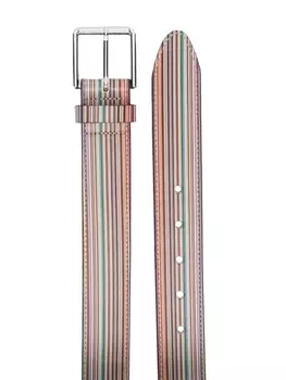 Ремень в полоску Paul Smith, бежевый