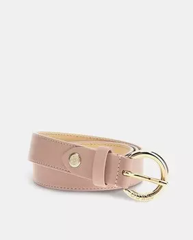 Ремень в тон макияжа с золотой пряжкой Guess