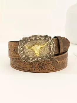 Ремень винтажный с пряжкой, песочный