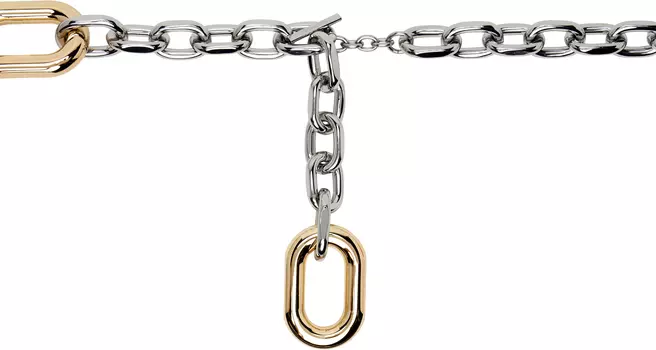 Ремень XL Link Silver & Gold Rabanne
