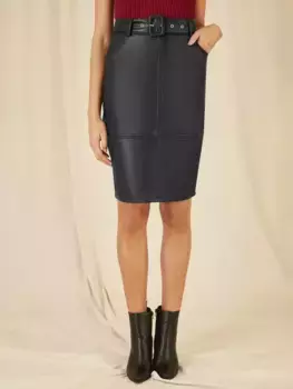 Ремень Yumi Faux Leather, черный