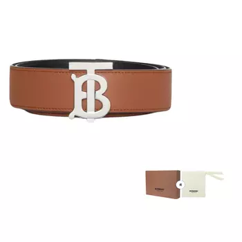 Ремень женский Burberry кожаный, коричневый / черный