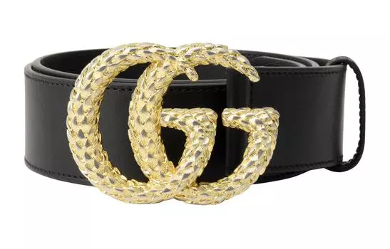 Ремень женский Gucci кожаный, черный