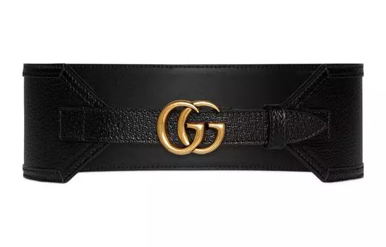 Ремень женский Gucci Marmont Wide, черный