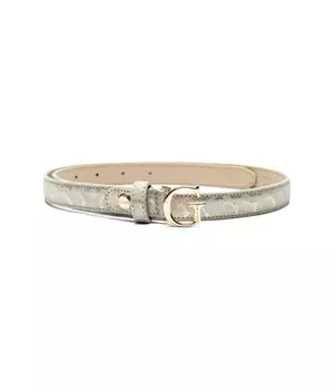 Ремень женский Guess блестящий, бежевый