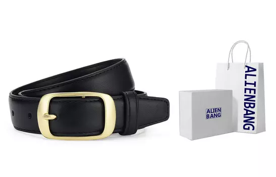 Ремень женский из коровьей кожи, ширина 2,8 см ALIEN BANG, Brown Box