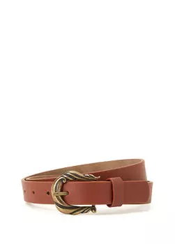 Ремень женский кожаный цвета ореха Network, коричневый