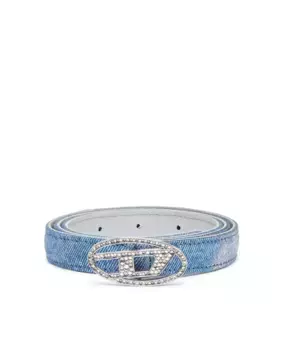 Ремень женский кожаный DIESEL, темно-синий