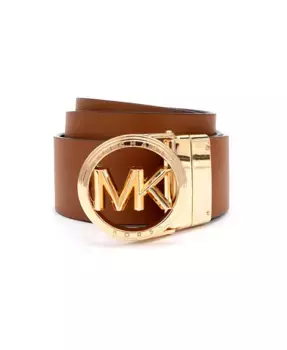 Ремень женский реверсивный с тисненым логотипом Micheal Kors Michael Kors, коричневый/бежевый