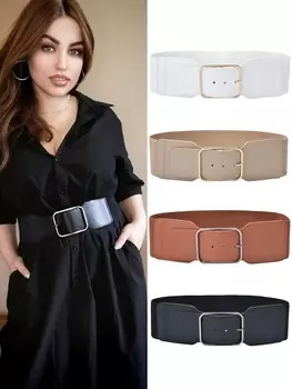 Ремень женский с квадратной пряжкой, хаки