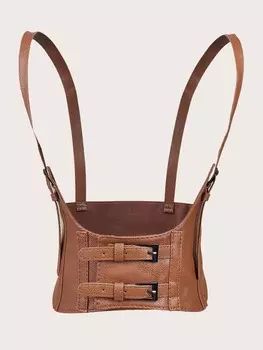 Ремень женский с квадратной пряжкой, песочный