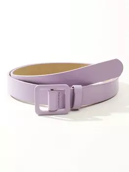 Ремень женский с квадратной пряжкой, сиреневый