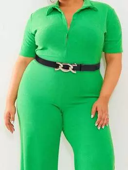 Ремень женский с металлической пряжкой, черный