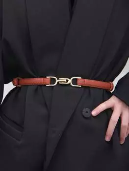 Ремень женский с пряжкой, песочный