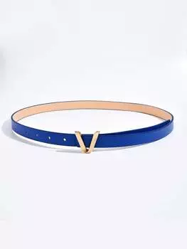 Ремень женский с пряжкой, синий