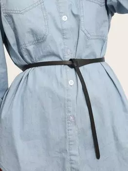 Ремень женский с узлом, черный