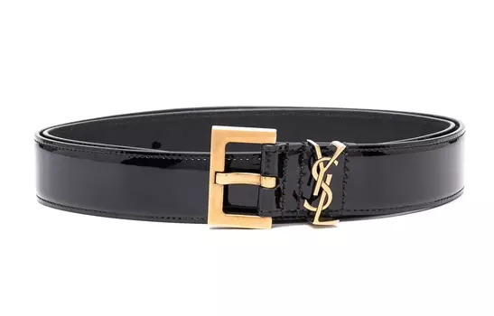 Ремень женский Saint Laurent Leather, черный