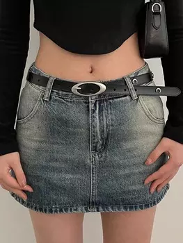 Ремень женский со звездами, черный