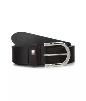 Ремень женский Tommy Hilfiger кожаный классический, черный