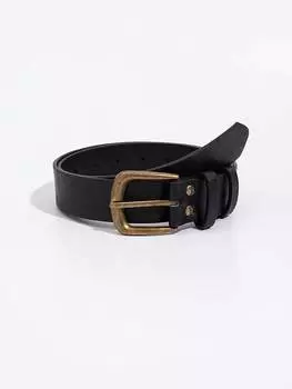 Ремень женский винтажный с квадратной пряжкой, черный