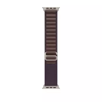 Ремешок Apple Alpine Loop Indigo, 49 мм, Medium, Natural Titanium Finish
