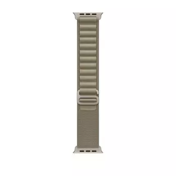 Ремешок Apple Alpine Loop Olive, 49 мм, Small, Natural Titanium Finish
