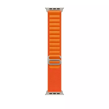 Ремешок Apple Alpine Loop Orange, 49 мм, Small, Natural Titanium Finish