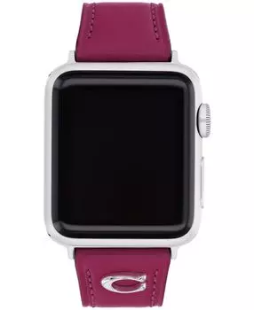 Ремешок apple из гиацинтовой кожи, 38, 40, 41 мм COACH, розовый