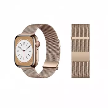 Ремешок Apple, совместимый с металлом, часы iWatch S10/S9/SE/8, 180 мм, 46-дюймовый циферблат Akkerds, Space Gray | Dual-Section Dual-Magnetic