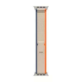 Ремешок Apple Trail Loop Orange/Beige, 49 мм, S/M, Natural Titanium Finish