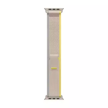 Ремешок Apple Trail Loop Yellow/Beige, 49 мм, S/M, Natural Titanium Finish