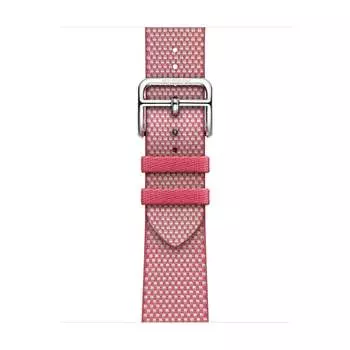 Ремешок для часов Apple Hermes 41 мм, Toile H Single Tour, Framboise/Ecru