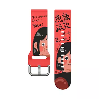 Ремешок для часов Huawei Honor, совместимый с 180 мм, силиконовый материал CHENSONG, Hot hot color print strap - white