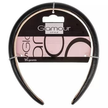 Ремешок для волос из экокожи Glamour, черный