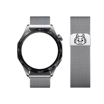 Ремешок Huawei Совместимость Металл CHENSONG, Small Dragon Back - Milan Laser Strap [Black]