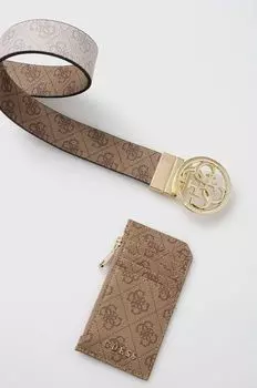Ремешок и визитница Guess, бежевый
