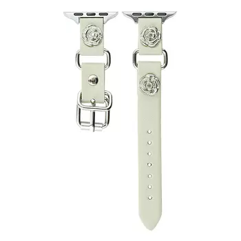 Ремешок из кожи, совместимый с Apple, 49 мм IBOANN, Dark brown exotic Persia