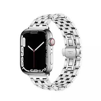 Ремешок из нержавеющей стали, совместимый с Apple, 49 мм IBOANN, Silver