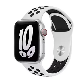 Ремешок из силиконового материала, совместимый с Apple Zhongwo, White Rainbow