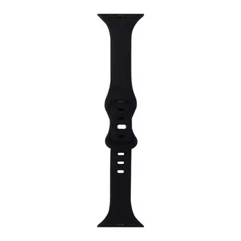 Ремешок из силиконового материала, совместимый с Apple CHENSONG, черный/темно-фиолетовый