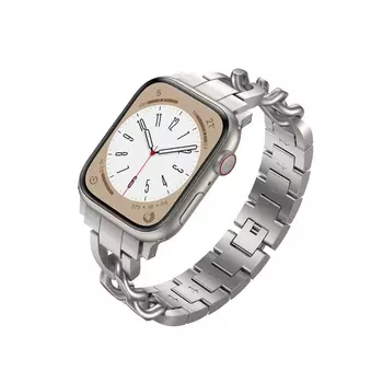 Ремешок совместим с Apple. Материал: нержавеющая сталь IBOANN, Single Circle Denim Chain - Starlight