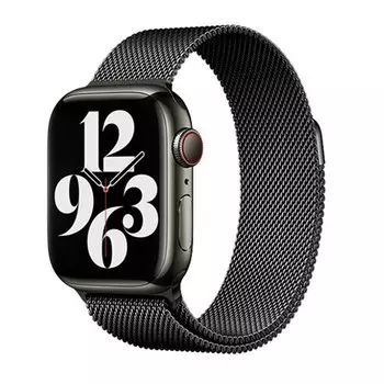 Ремешок совместим с Apple. Материал: нержавеющая сталь BIAZE, IWatch S1-S9 (38/40/41mm Unisex) Black