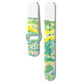 Ремешок Совместимость Huawei Силиконовый материал Biaodaige, Flower Sea