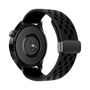 Ремешок Совместимость Huawei Силиконовый материал CHENSONG, Mist Gray Color-Magnetic Silicone Folding Clasp Mesh Style