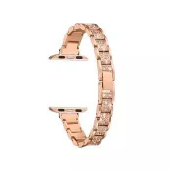 Ремешок Совместимость с Apple Металл Совместимость с IwatchS10 SE/S9/8/7/6/5/4/Ultra 170 мм Wepro, Full Diamond [Silver]