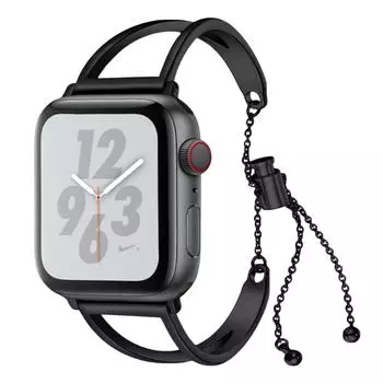 Ремешок, совместимый с Apple, материал: нержавеющая сталь 130 х 200 мм Zhongwo, черный