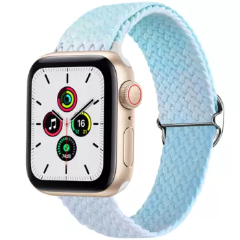 Ремешок, совместимый с Apple: нейлон Zhongwo, Purple Blue Gradually White