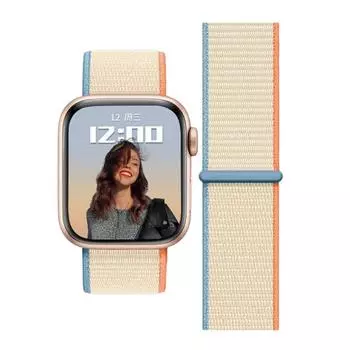 Ремешок, совместимый с Apple: нейлон Zhongwo, Watch protective case - integrated shell film - transparent color